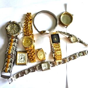 Watch lot of vintage watches for parts, repair steampunk analog quartz